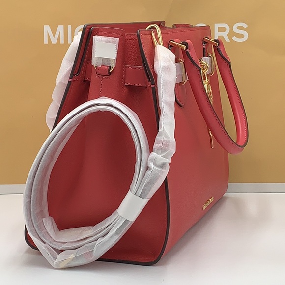 MICHAEL KORS HAMILTON MEDIUM SATCHEL   COLOR: LIGHT BERRY SHERBET  NWT - Picture 7 of 14